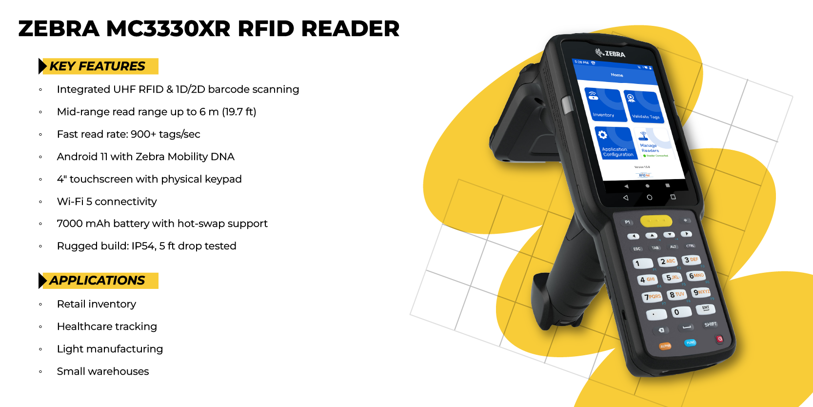 Zebra MC3330xR Integrated UHF Reader