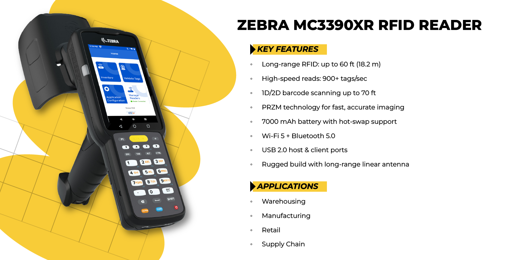 Zebra MC3390xR Integrated Handheld Reader