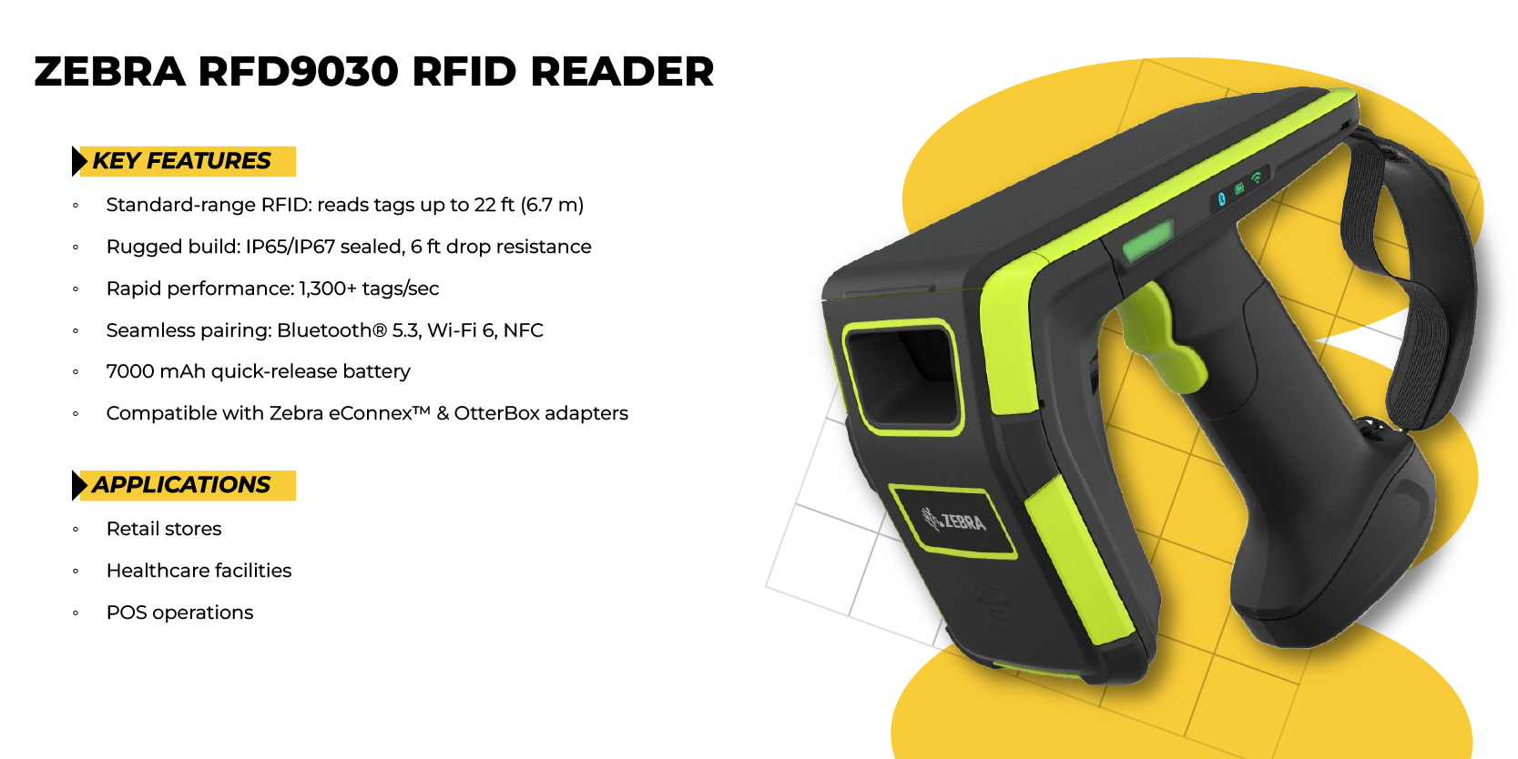 Zebra RFD9030 Standard-Range Ultra-Rugged