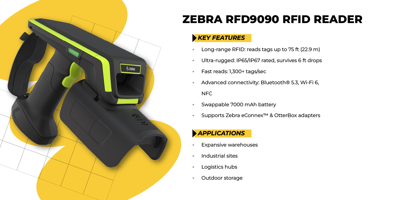 Zebra RFD9090 Long-Range Ultra-Rugged